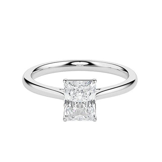 925 Sterling Silver Octagon Moissanite Solitaire Ring for Women | Engagement and Wedding Ring for Her | - Rajputtrade