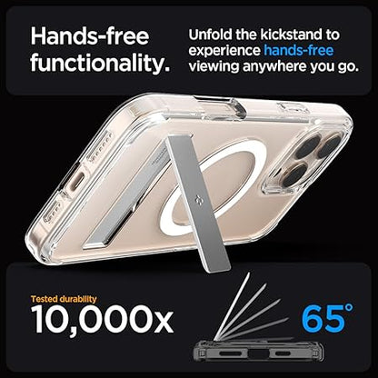 Spigen Ultra Hybrid S MagFit Back Cover Case Compatible with iPhone 16 Pro Max (TPU + Poly Carbonate | Crystal Clear)