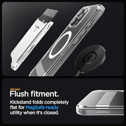Spigen Ultra Hybrid S MagFit Back Cover Case Compatible with iPhone 16 Pro (TPU + Poly Carbonate | Crystal Clear)
