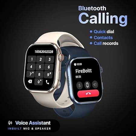 Fire-Boltt Brillia Smart Watch with 51.3mm (2.02 inch) AMOLED Display, Bluetooth Calling, SpO2 (Brillia, Blue) - Rajputtrade