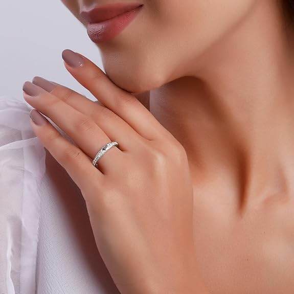 925 Silver Zircon Love Ring | Gifts for Women & Girls - Rajputtrade