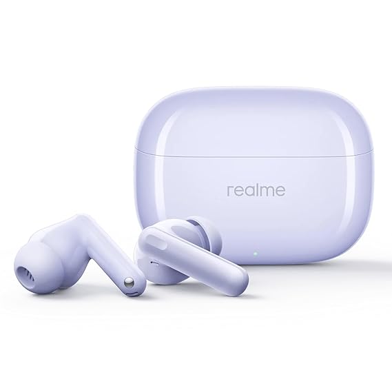 realme Buds T310 True Wireless in-Ear Earbuds with 46dB Hybrid ANC, Upto 40Hrs Battery and Fast Charging (Purple) - Rajputtrade