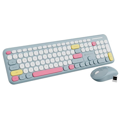 ZEBRONICS Companion 302 2.4GHZ Wireless Keyboard & Mouse Combo with UV Printed Keys,13 Multimedia Keys,800/1400/1600 DPI,High Precision,Advanced Optical Sensor Technology(Blue) - Rajputtrade
