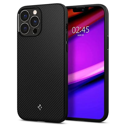 Spigen Mag Armor Back Cover Case Compatible with iPhone 13 Pro Max (TPU | Matte Black)