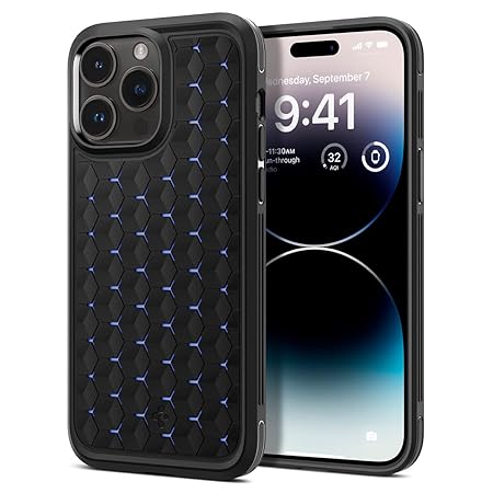 Spigen Cryo Armor Back Cover Case Compatible with iPhone 14 Pro (TPU + Poly Carbonate | Matte Black)