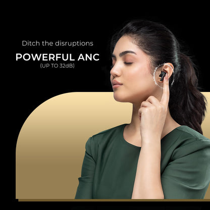 Noise Buds N1 Pro in-Ear True Wireless Earbuds with Metallic Finish, ANC(Upto 32Db), 60H of Playtime, Dual Pairing, Instacharge(10 Min=200 Min) - Rajputtrade