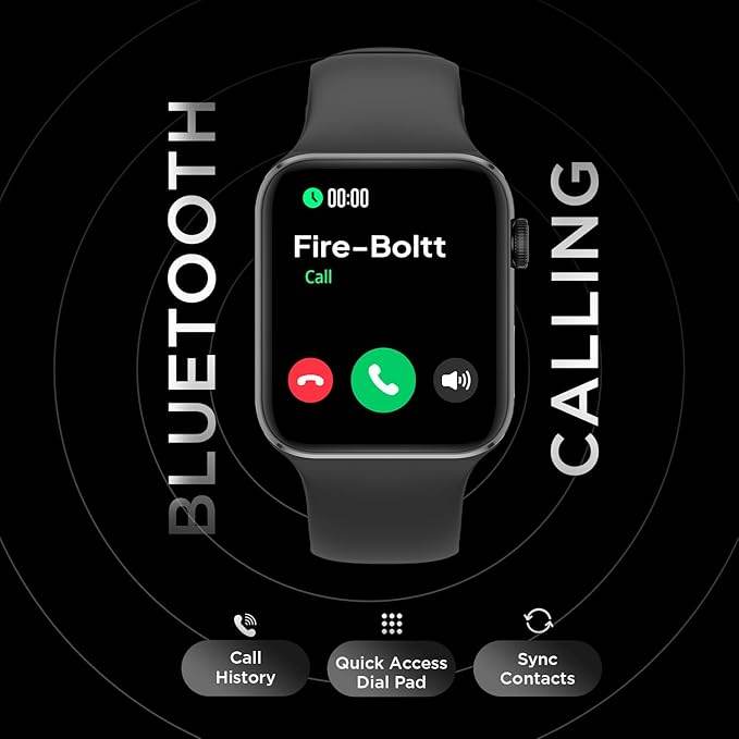 Fire-Boltt Visionary 1.78" AMOLED Bluetooth Calling Smartwatch with 368 * 448 Pixel Resolution (Black) - Rajputtrade
