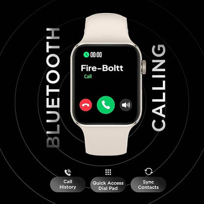Fire-Boltt Visionary 1.78" AMOLED Bluetooth Calling Smartwatch with 368 * 448 Pixel Resolution, TWS Connection (Champagne Gold) - Rajputtrade