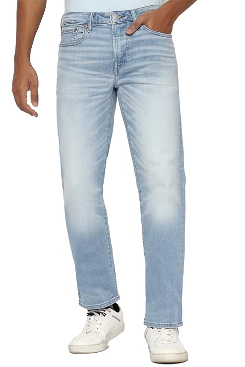 American Eagle Men Blue Airflex+ Original Straight Jean - Rajputtrade