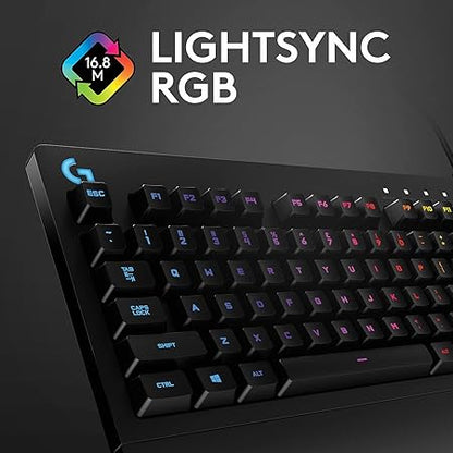 Logitech G213 Prodigy USB Gaming Keyboard, LIGHTSYNC RGB Backlit Keys, Spill-Resistant, Customizable Keys, Dedicated Multi-Media Keys - Black - Rajputtrade
