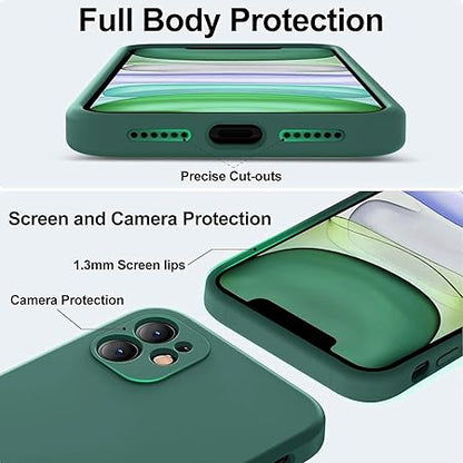iPhone 11 Cover Soft Liquid Silicone Slim Protective Shockproof (Silicone Green)