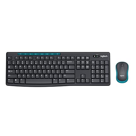 Logitech MK275 USB Wireless Keyboard and Mouse Set for Windows, 2.4 GHz Wireless, Compact Wireless Mouse, 8 Multimedia & Shortcut Keys, 2-Year Battery Life, PC/Laptop - Black - Rajputtrade