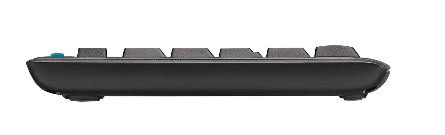 Logitech MK275 USB Wireless Keyboard and Mouse Set for Windows, 2.4 GHz Wireless, Compact Wireless Mouse, 8 Multimedia & Shortcut Keys, 2-Year Battery Life, PC/Laptop - Black - Rajputtrade