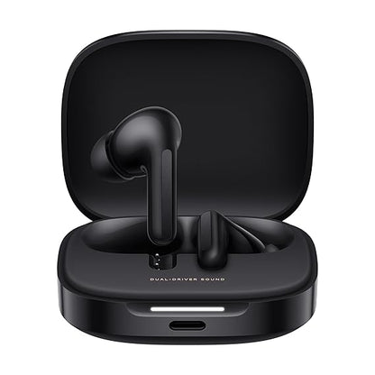 Redmi Buds 6, Dual Driver TWS in Ear Earbuds, 49dB Hybrid Active Noise Cancellation, 42 Hrs Playtime (Black) - Rajputtrade