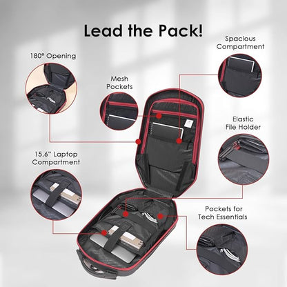 SWISS MILITARY Hard Shell Travel Backpack UFO, Alien Series Dimond Cut ABS Hardshell upto 15.6 Inch Laptop - Rajputtrade