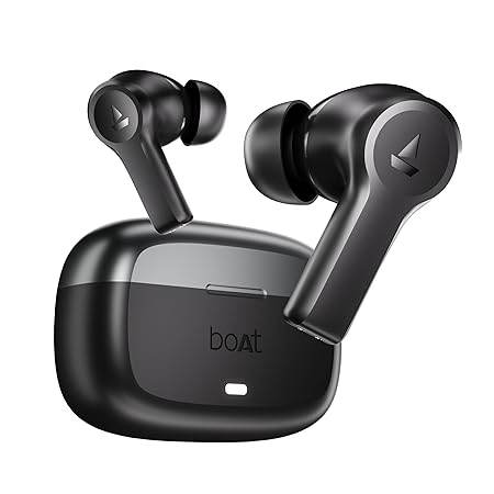 boAt Nirvana Lucid w/ 32 dB ANC, Multi-Point Connectivity, in-Ear Detection, 60HRS Playback, Hearables App, 4 Mics ENx, IPX5 Truly Wireless in Ear Earbuds, TWS Ear Buds(Gunmetal Black) - Rajputtrade