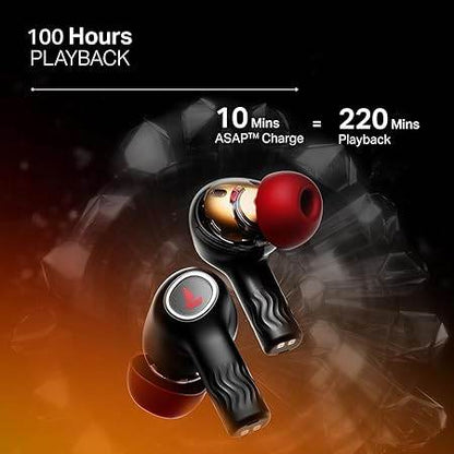 boAt Nirvana Crystl (2025 Launch), Transparent Case,Spatial Audio, ANC(~32dB), 100Hrs Battery,4Mics ENx, TWS Ear Buds Wireless Earphones - Rajputtrade