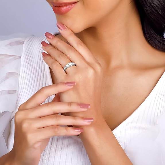 925 Silver Zircon Love Ring | Gifts for Women & Girls - Rajputtrade