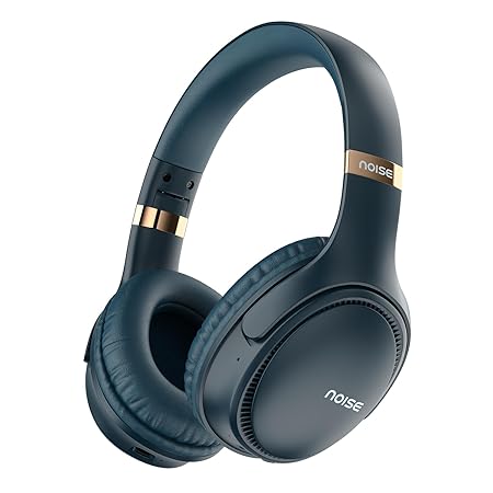 Noise Newly Launched Three Wireless On-Ear Headphones with 70H Playtime, 40mm Driver, Low Latency(up to 45ms),Dual Pairing, BT v5.3 (Blue) - Rajputtrade