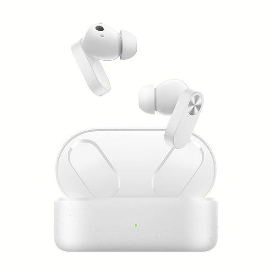 OnePlus Nord Buds 2 TWS in Ear Earbuds with Mic, Upto 25dB ANC 12.4mm Dynamic Titanium Drivers, Playback:Upto 36hr case, 4-Mic Design, IP55 Rating, Fast Charging (White)
