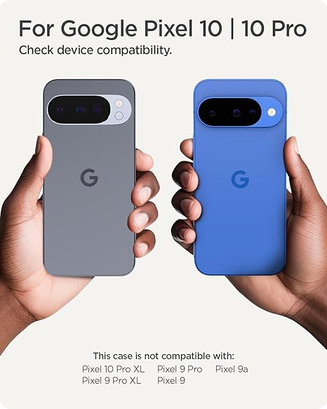 Spigen Tough Armor (AI) MagFit for Google Pixel 10 Pro Case, Pixel 10 Back Cover - TPU+Poly Carbonate｜Black