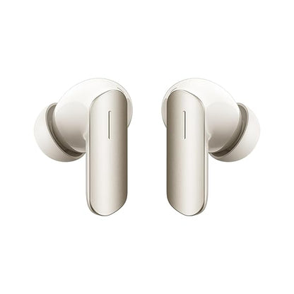 Realme Buds Air 7,12.4mm Dynamic Bass Drivers,52Hrs Playtime,52dB Hybrid ANC,6 Mic ENC,45ms Low Latency,360° Spatial Audio,Hi-Res LHDC,IP55 Dust & Water Resistant,True Wireless TWS BT v5.4(Ivory Gold)