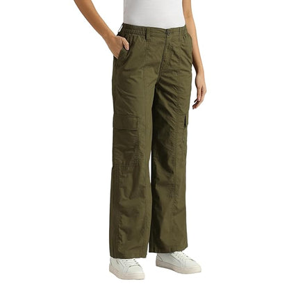 Women Relaxed Casual Pants, Dark Green (Size XL) - Rajputtrade