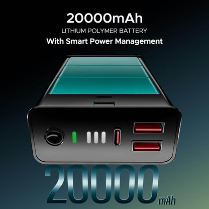 .boAt Energyshroom PB400 Pro 20000mAh | Pocket Size, Compact Power Bank (Emerald Green) - Rajputtrade