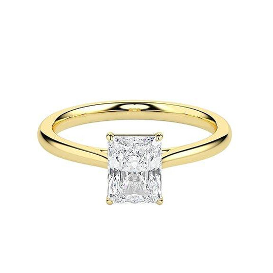 925 Sterling Silver Octagon Moissanite Solitaire Ring for Women | Engagement and Wedding Ring for Her | - Rajputtrade