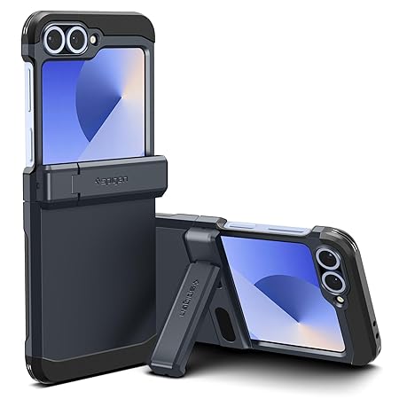 Spigen Tough Armor Pro for Samsung Galaxy Z Flip 7 FE Case, Galaxy Z Flip 6 Back Cover - TPU+PC｜Metal Slate