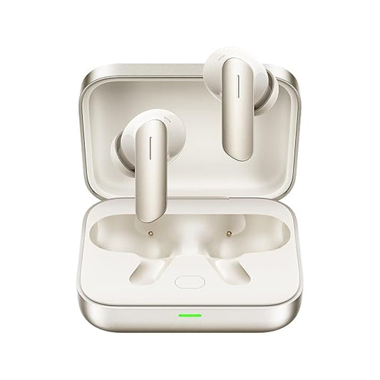 Realme Buds Air 7,12.4mm Dynamic Bass Drivers,52Hrs Playtime,52dB Hybrid ANC,6 Mic ENC,45ms Low Latency,360° Spatial Audio,Hi-Res LHDC,IP55 Dust & Water Resistant,True Wireless TWS BT v5.4(Ivory Gold)