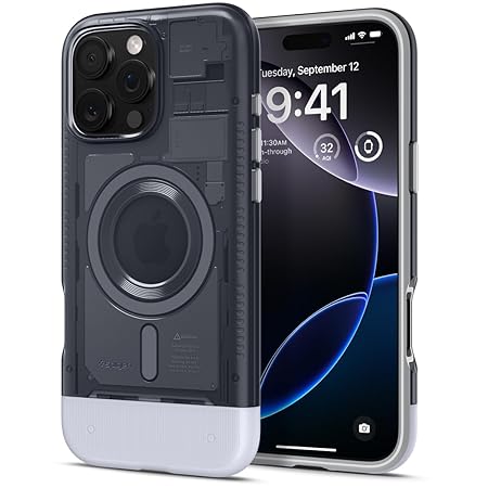 Spigen Classic C1 MagFit Back Cover Case Compatible with iPhone 16 Pro (TPU + Poly Carbonate | Graphite)