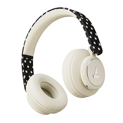boAt Rockerz 450, 15 HRS Battery, 40mm Drivers, Wireless Headphone with Mic (Black Star)