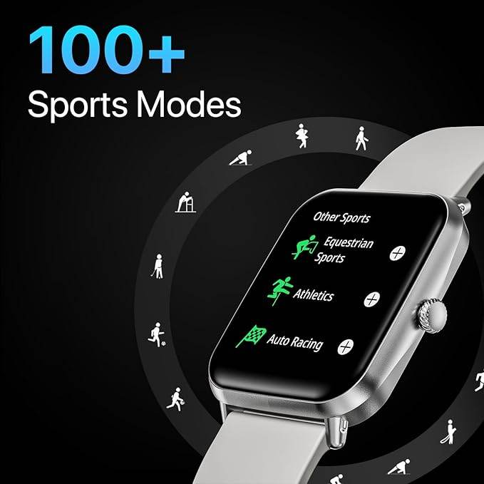 Fire-Boltt Ninja Call Pro Smart Watch Dual Chip Bluetooth Calling, 42.92mm (1.69 inch) Display (Grey) - Rajputtrade
