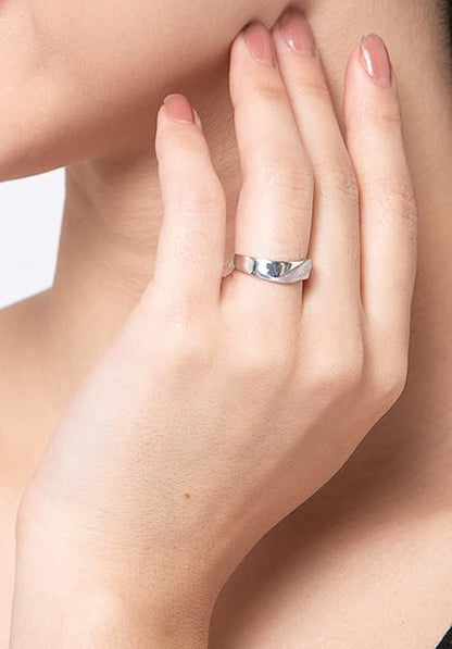 Pure Real 925 Sterling Silver Adjustable Ring Band | Multiple Design Options | Gift for Women and Girls - Rajputtrade