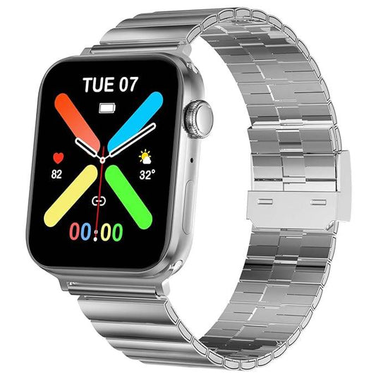 Fire-Boltt Visionary Ultra 1.78" AMOLED, Stainless Steel Luxury Smart Watch, TWS Connection (Silver) - Rajputtrade