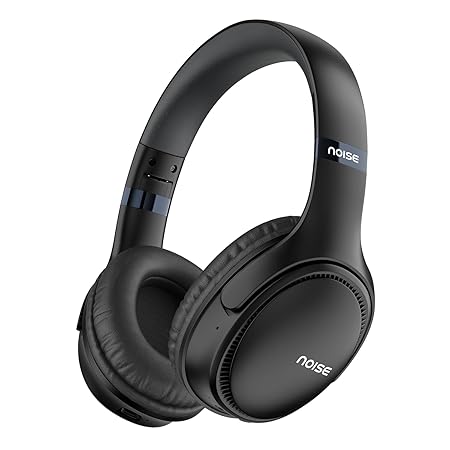 Noise Newly Launched Three Wireless On-Ear Headphones with 70H Playtime, 40mm Driver, Low Latency(up to 45ms),Dual Pairing, BT v5.3 (Black) - Rajputtrade