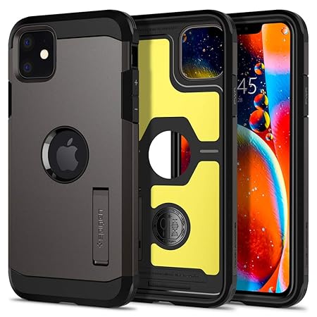 Spigen Tough Armor Back Cover Case Compatible with iPhone 11 (TPU + Poly Carbonate | XP Gunmetal)
