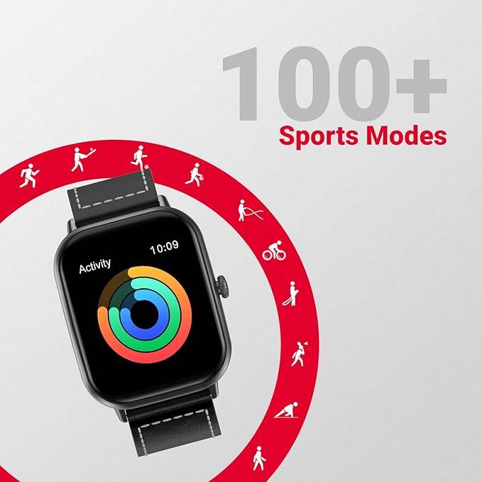 Fire-Boltt Ninja Call Pro Plus Neo Smart Watch 1.83 inch with Bluetooth Calling, AI Voice Assistance (Black Leather) - Rajputtrade