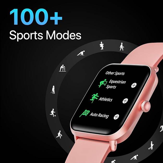 Fire-Boltt Ninja Call Pro Smart Watch Dual Chip Bluetooth Calling, 42.92mm (1.69 inch) Display (Pink) - Rajputtrade