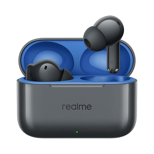 realme Buds T200 True Wireless Earbuds with Hi-Res Audio, 12.4mm Dynamic Bass Drivers, 32 dB ANC, Quad Mic, 45ms Latency, Upto 50 Hrs Playback (4 Color options)