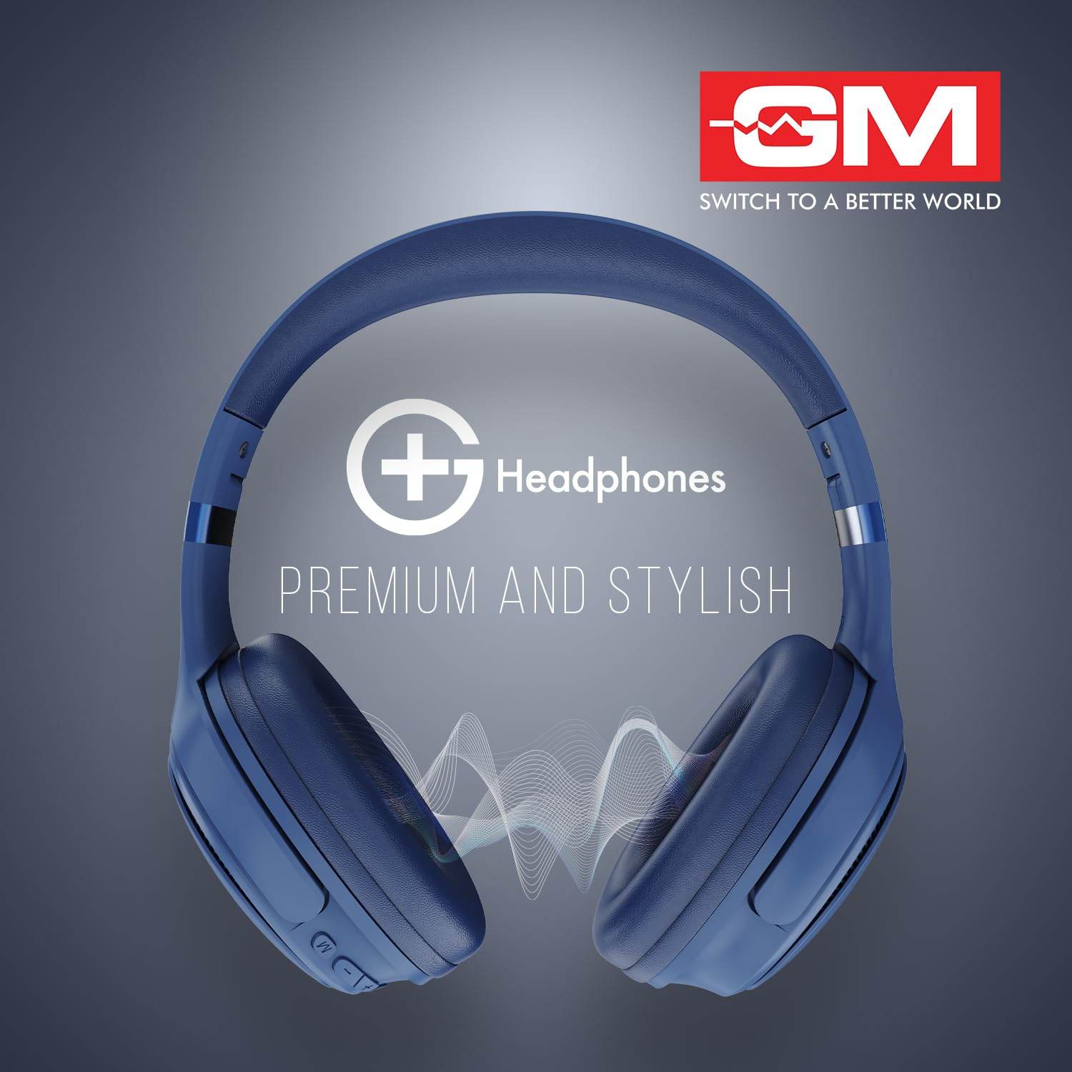 GM G+ Headphones, Over The Ear Headphones with Mic, BT 5.3, Pure Bass, 45ms Low Latency, Dual Pairing - Rajputtrade