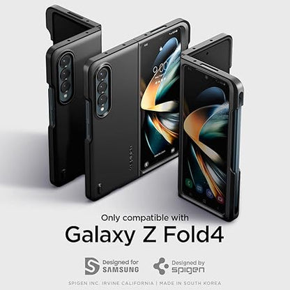Spigen Thin Fit P for Samsung Galaxy Z Fold 4 Case, Galaxy Z Fold 4 Back Cover - TPU+PC｜Black