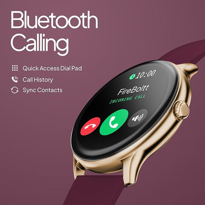 Fire-Boltt Phoenix Pro Smart Watch 1.39 inch Bluetooth Calling, Metal Body with 120+ Sports Modes, SpO2 (Burgandy)
