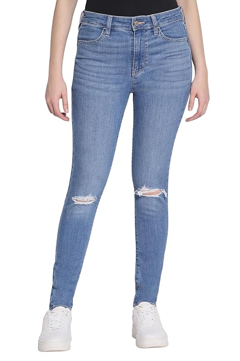 Women's Slim Jeans, Blue (Size 33) - Rajputtrade