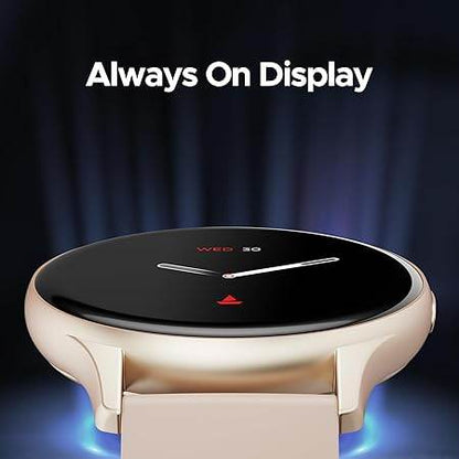 boAt Lunar Peak w/ 1.45" (3.6 cm) AMOLED Display, Advanced BT Calling, Smart Watch for Men & Women(Rose Gold) - Rajputtrade