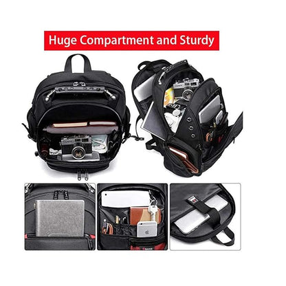 Red Lemon Swisslook Polyester Bange Series 45L 15.6-inch Laptop Bags Backpack for Men and Women Semi Waterproof USB with Anti Theft Pocket Travel Backpack - Rajputtrade