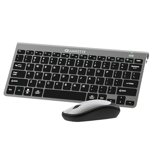 Amkette Wi Key Mini Combo Ergonomic Design | 12 Multimedia Keys | Battery & Caps LED Indicator, 3 Level DPI | Plug-N-Play USB Connection - Rajputtrade