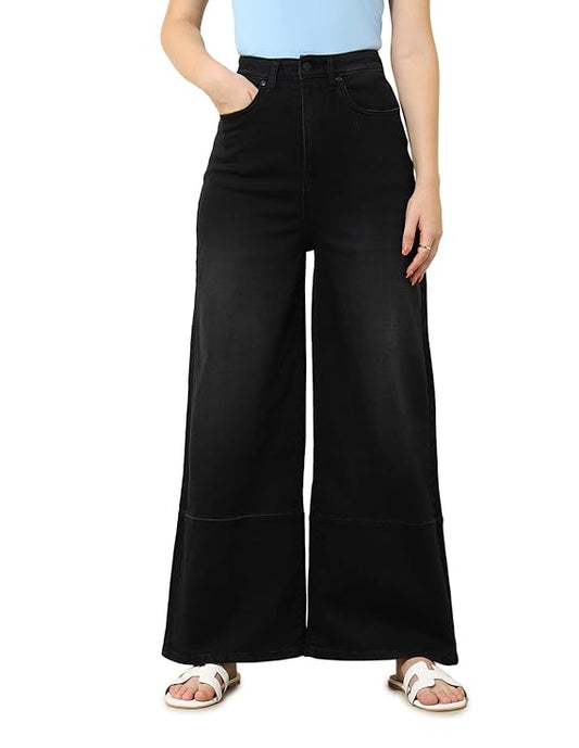 Women's Loose Jeans, Black (Size 36) - Rajputtrade