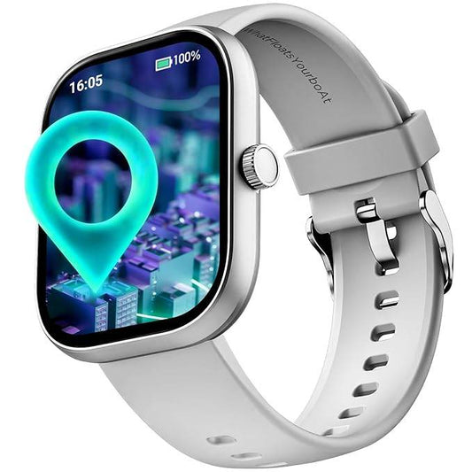 Boat Wave Sigma 3 w/Turn-by-Turn Navigation, 2.01" (5.1 cm) HD Display, Emergency SOS Smart Watch for Men & Women(Cool Grey) - Rajputtrade